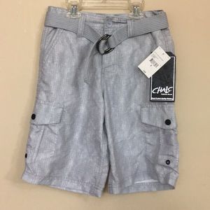 🔹NWT CHALC belted hybrid cargo shorts , boys 8